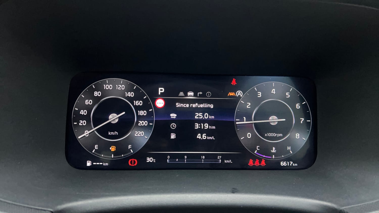 Used 2024 Kia Sonet GTX Plus 1.0 Turbo Petrol DCT Dual Tone Petrol Automatic interior CLUSTERMETER VIEW