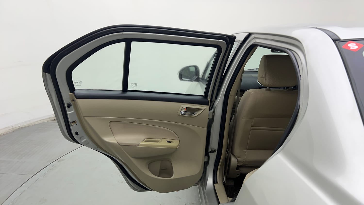 Used 2013 Maruti Suzuki Swift Dzire VXI Petrol Manual interior LEFT REAR DOOR OPEN VIEW