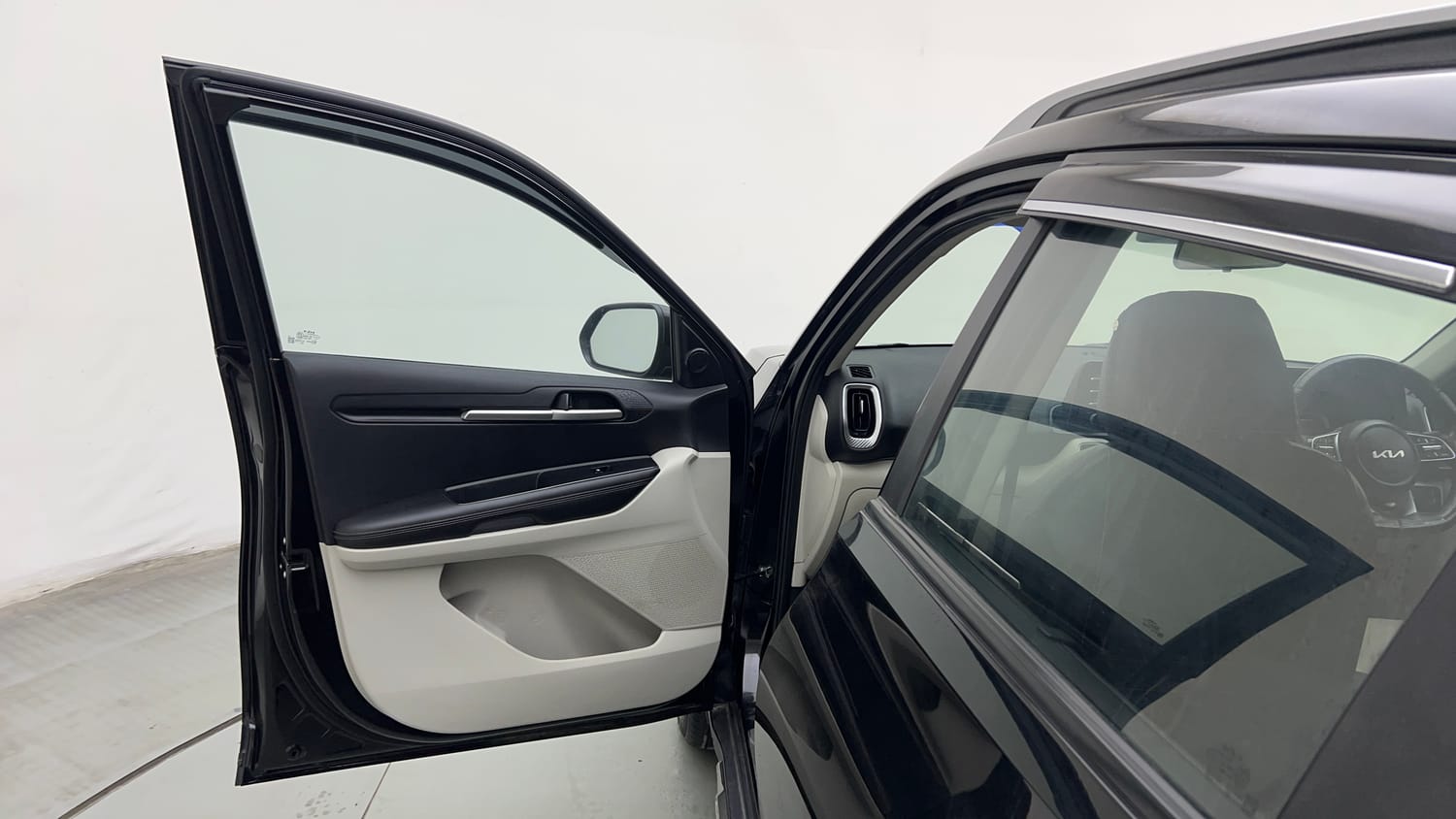 Used 2023 Kia Sonet Aurochs Edition 1.0 Petrol 7DCT Petrol Automatic interior LEFT FRONT DOOR OPEN VIEW