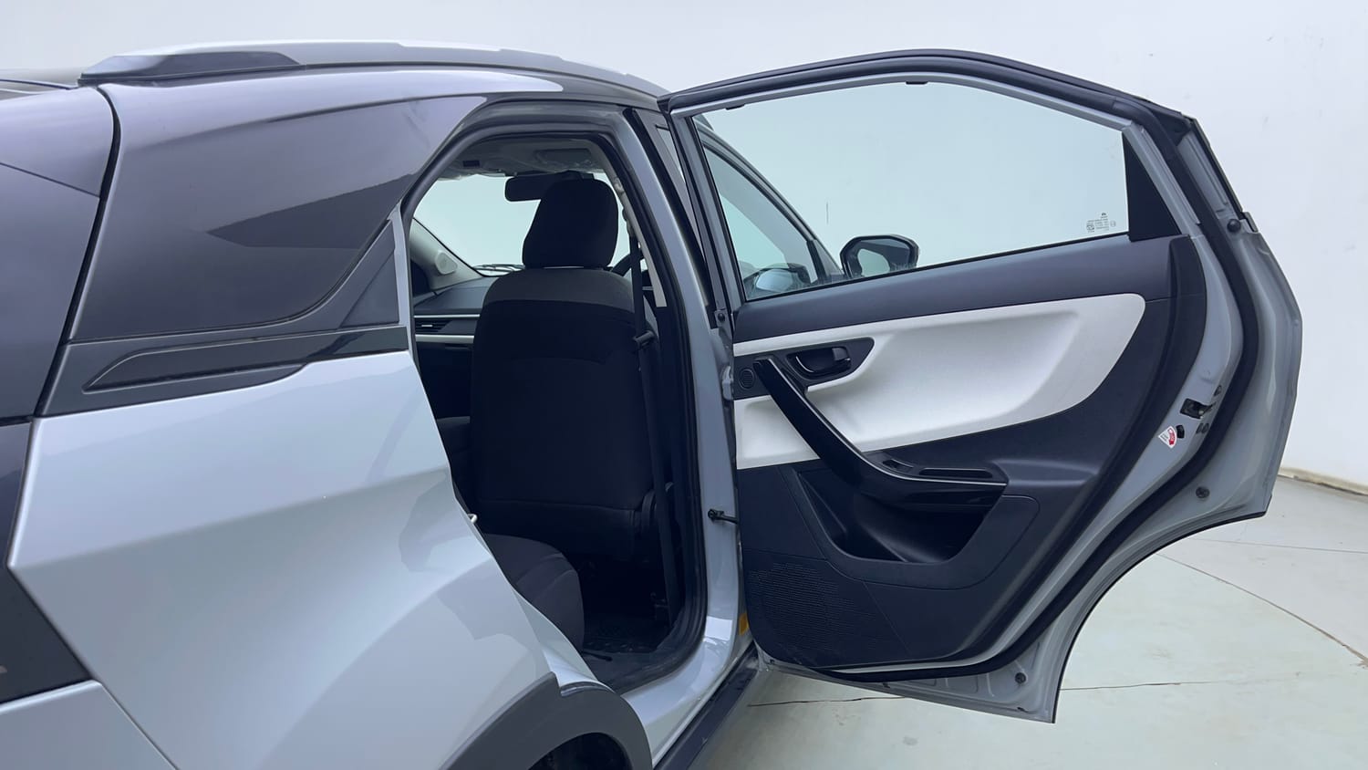 Used 2026 Tata Nexon Creative Plus (PS) 1.5 Diesel 6AMT Dual Tone Diesel Automatic interior RIGHT REAR DOOR OPEN VIEW