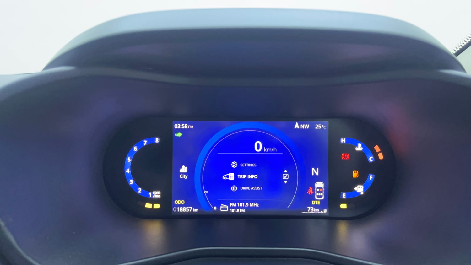 Used 2026 Tata Nexon Creative Plus (PS) 1.5 Diesel 6AMT Dual Tone Diesel Automatic interior CLUSTERMETER VIEW
