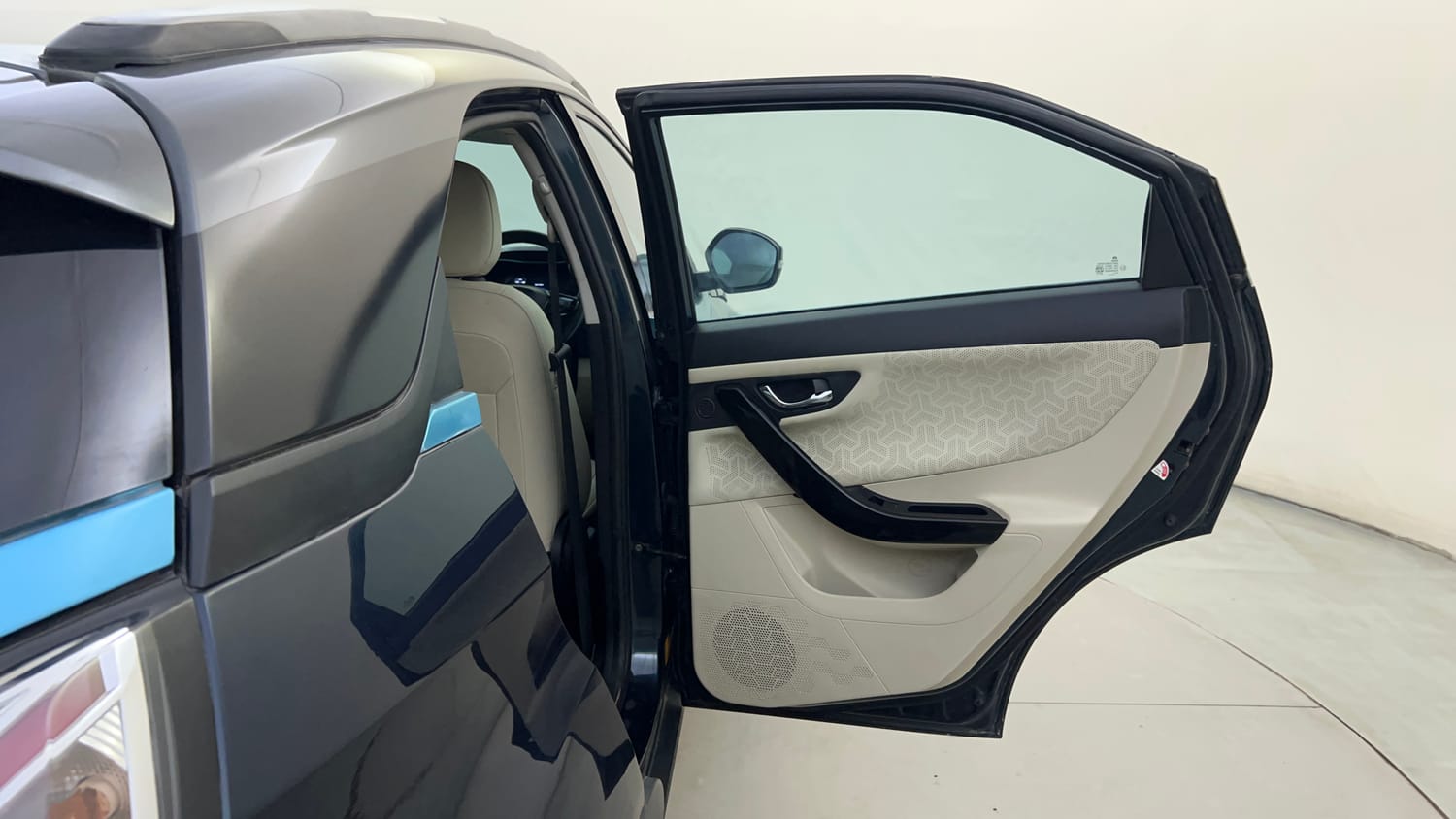 Used 2023 Tata Nexon EV XZ Plus LUX Electric Automatic interior RIGHT REAR DOOR OPEN VIEW