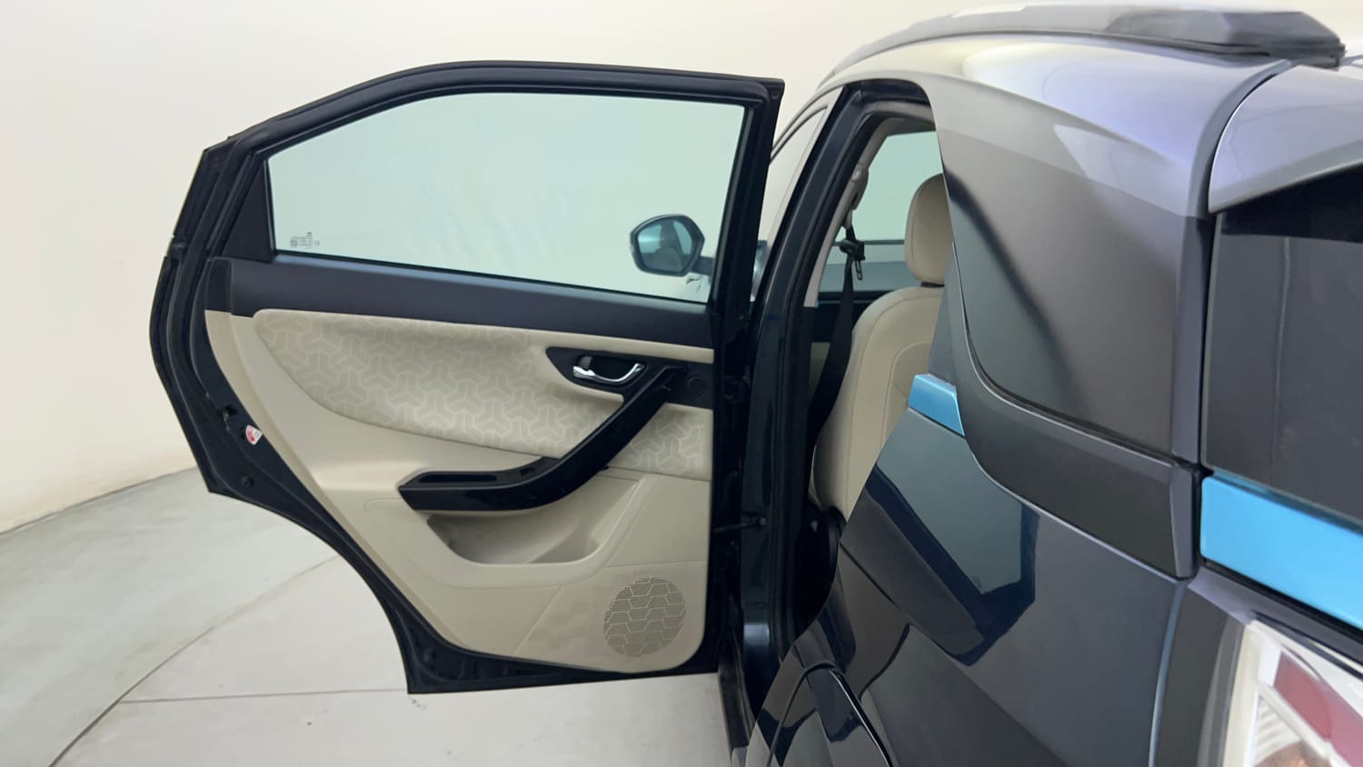 Used 2023 Tata Nexon EV XZ Plus LUX Electric Automatic interior LEFT REAR DOOR OPEN VIEW