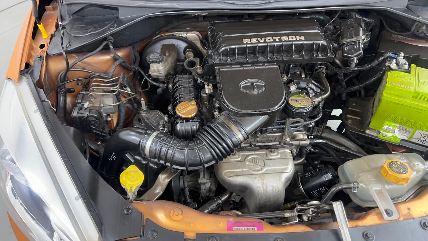 Used 2016 Tata Tiago Revotron XZ Petrol Manual engine ENGINE RIGHT SIDE VIEW