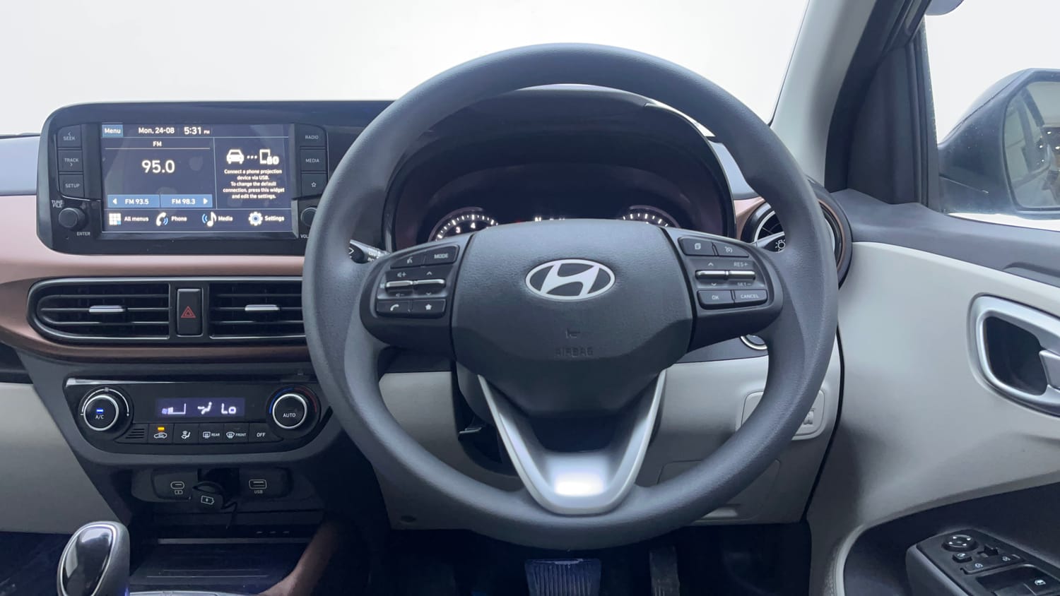 Used 2026 Hyundai Aura SX Plus 1.2 AMT Petrol Petrol Automatic interior STEERING VIEW