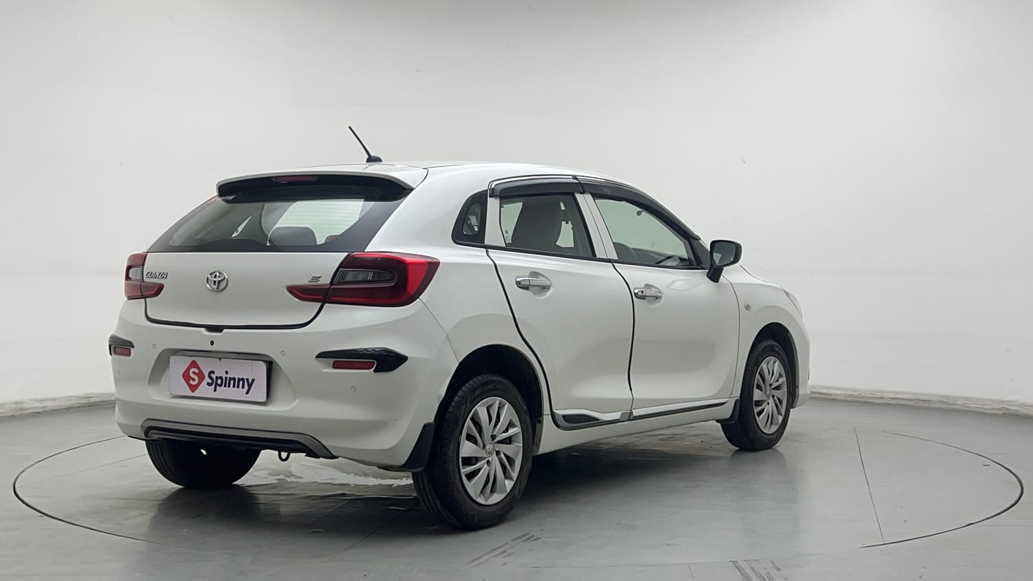 Used 2023 Toyota Glanza E Petrol Manual exterior RIGHT REAR CORNER VIEW