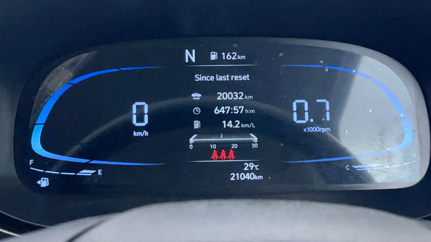 Used 2023 Hyundai Exter SX (O) Connect 1.2 AMT Petrol Automatic interior CLUSTERMETER VIEW