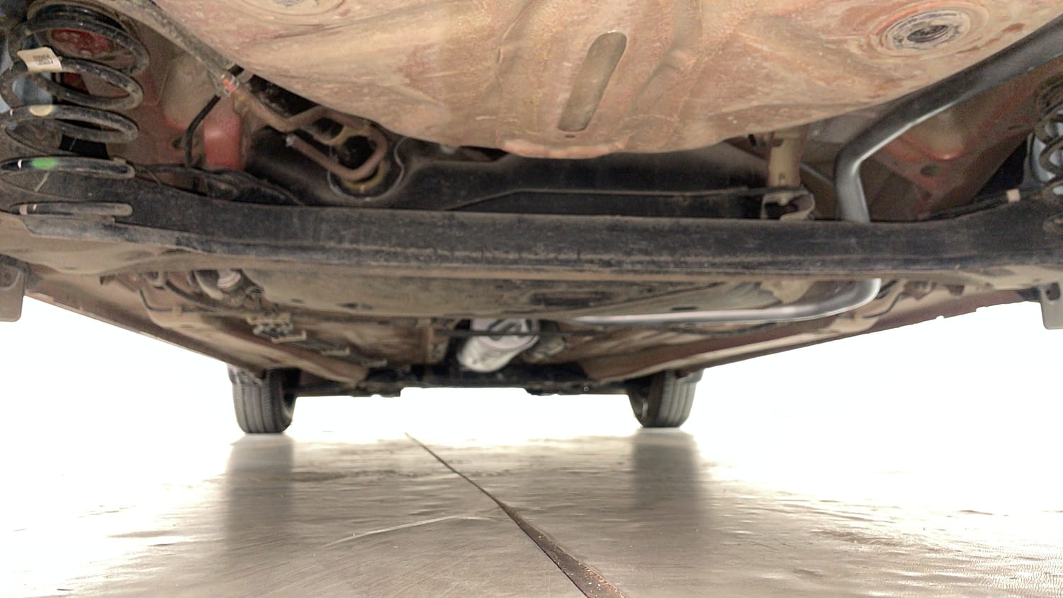 Used 2017 Maruti Suzuki Dzire VXi Petrol Manual extra REAR UNDERBODY VIEW (TAKEN FROM REAR)
