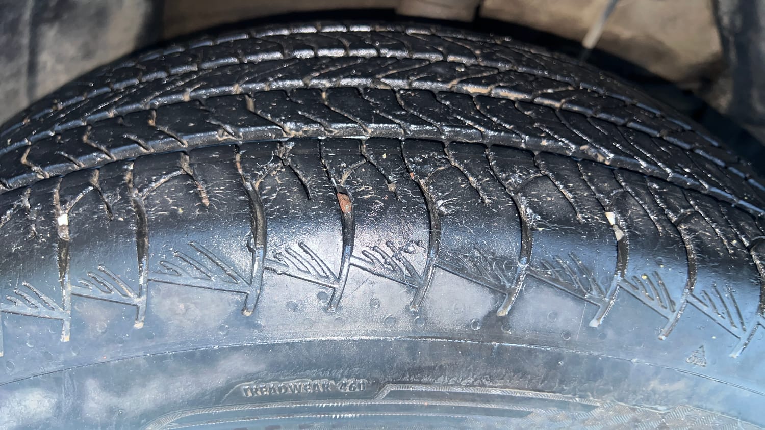 Used 2023 Maruti Suzuki Grand Vitara Alpha Smart Hybrid Petrol Manual tyres RIGHT FRONT TYRE TREAD VIEW