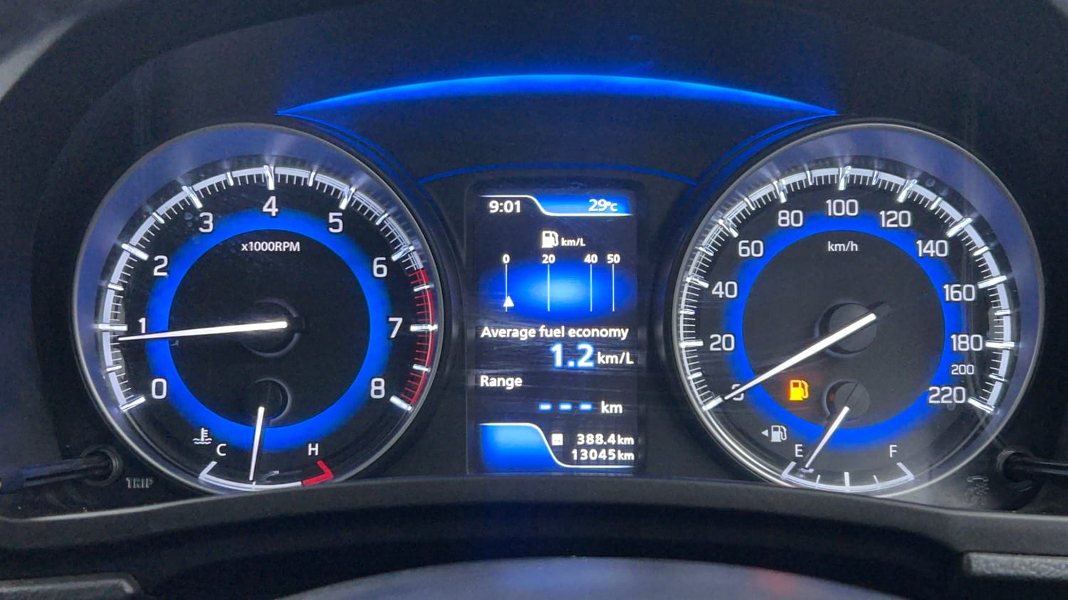 Used 2021 Maruti Suzuki Baleno Zeta Petrol Manual interior CLUSTERMETER VIEW