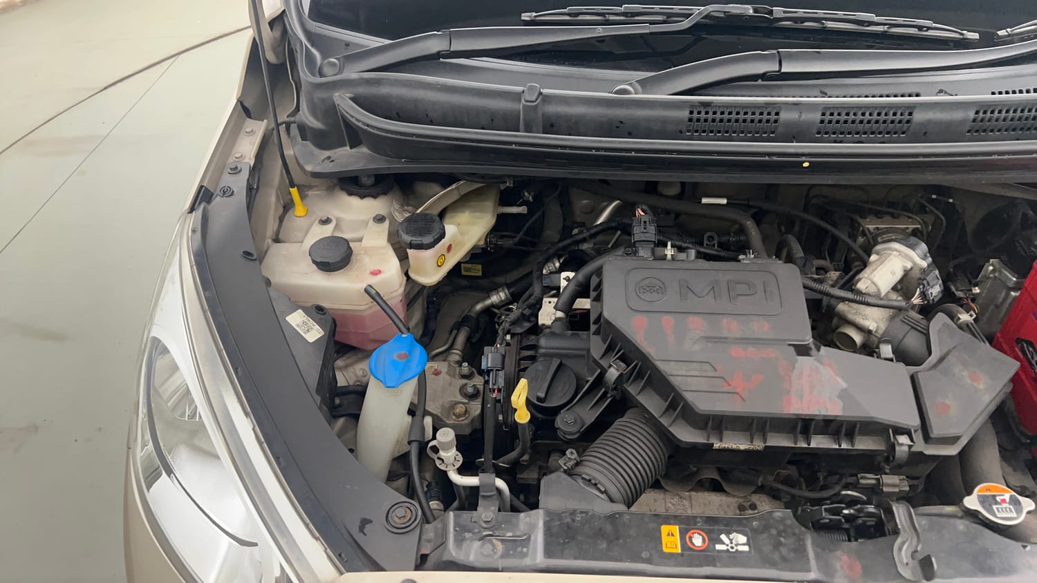 Used 2022 Hyundai Santro Sportz Petrol Manual engine ENGINE RIGHT SIDE VIEW