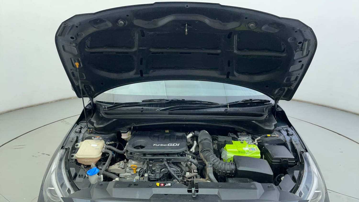 Used 2023 Hyundai i20 Asta (O) 1.0 Turbo DCT Petrol Automatic engine ENGINE & BONNET OPEN FRONT VIEW