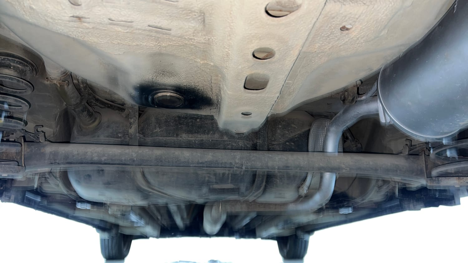 Used 2013 Maruti Suzuki Swift Dzire VXI Petrol Manual extra REAR UNDERBODY VIEW (TAKEN FROM REAR)