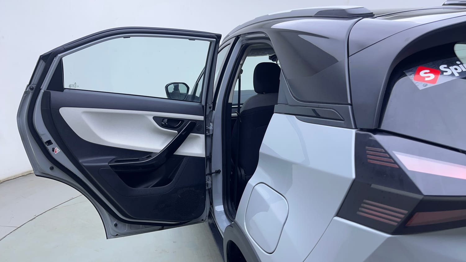 Used 2026 Tata Nexon Creative Plus (PS) 1.5 Diesel 6AMT Dual Tone Diesel Automatic interior LEFT REAR DOOR OPEN VIEW