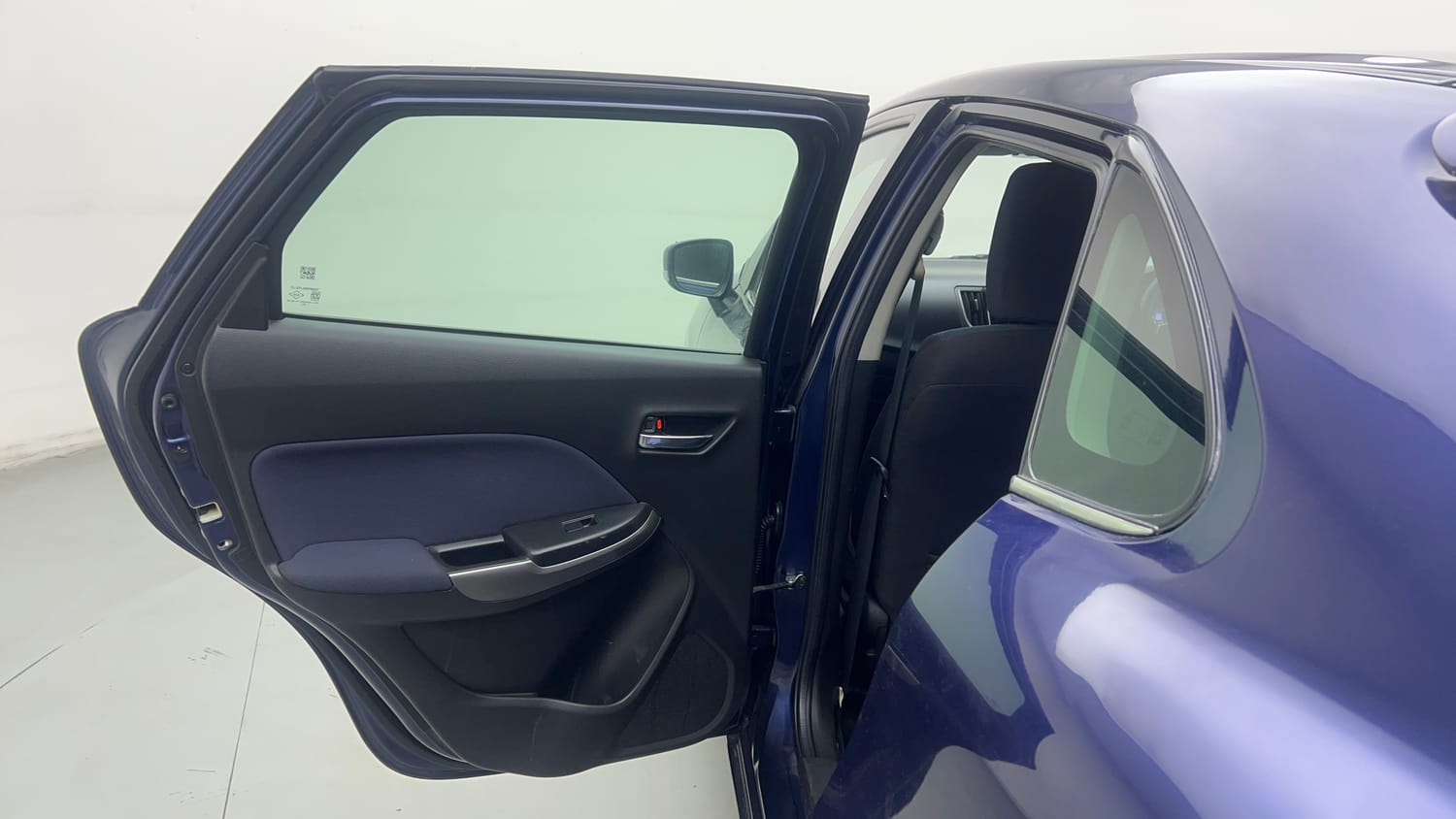 Used 2019 Toyota Glanza V CVT Petrol Automatic interior LEFT REAR DOOR OPEN VIEW