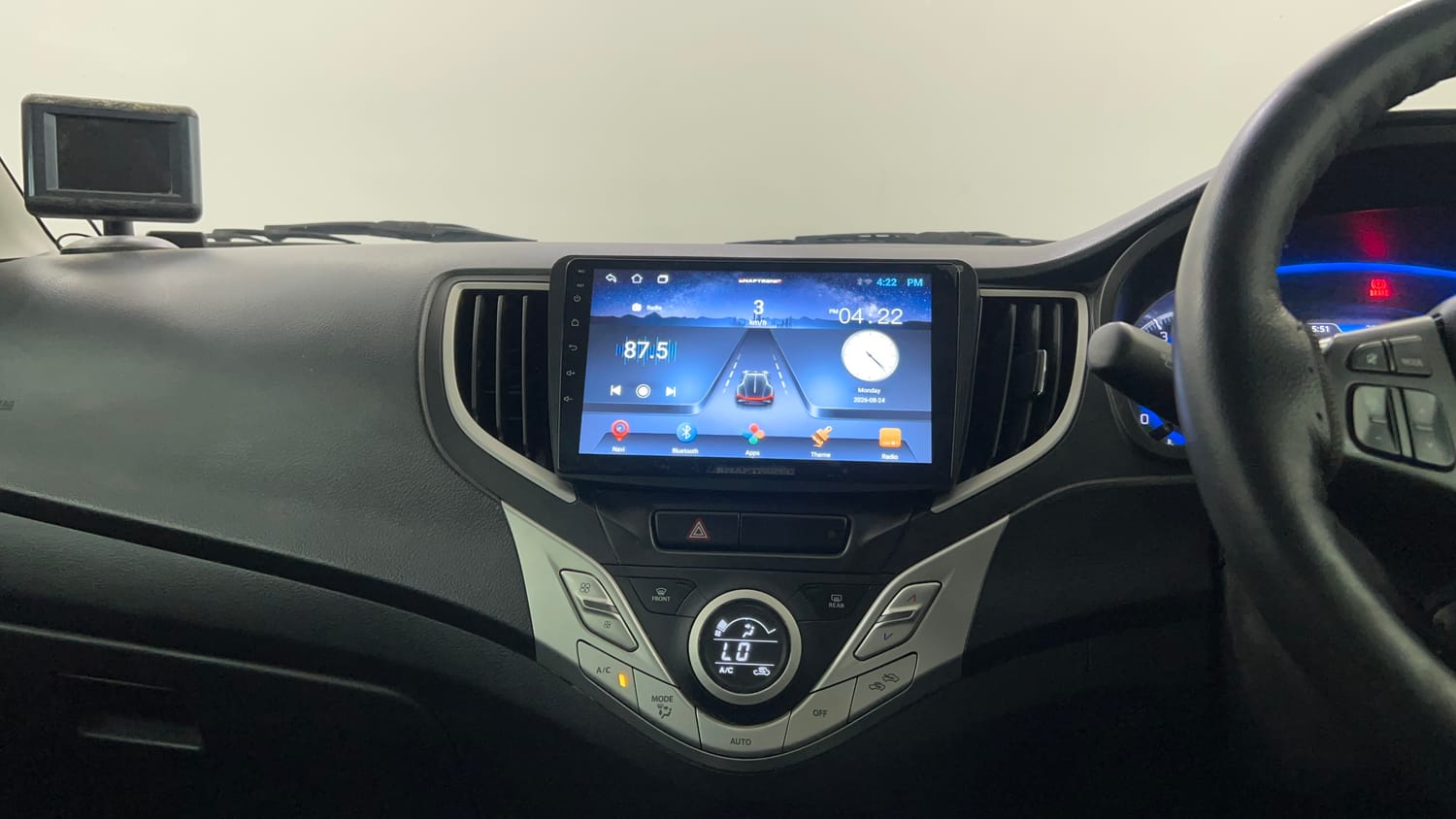 Used 2017 Maruti Suzuki Baleno Zeta 1.2 Petrol Manual interior MUSIC SYSTEM & AC CONTROL VIEW