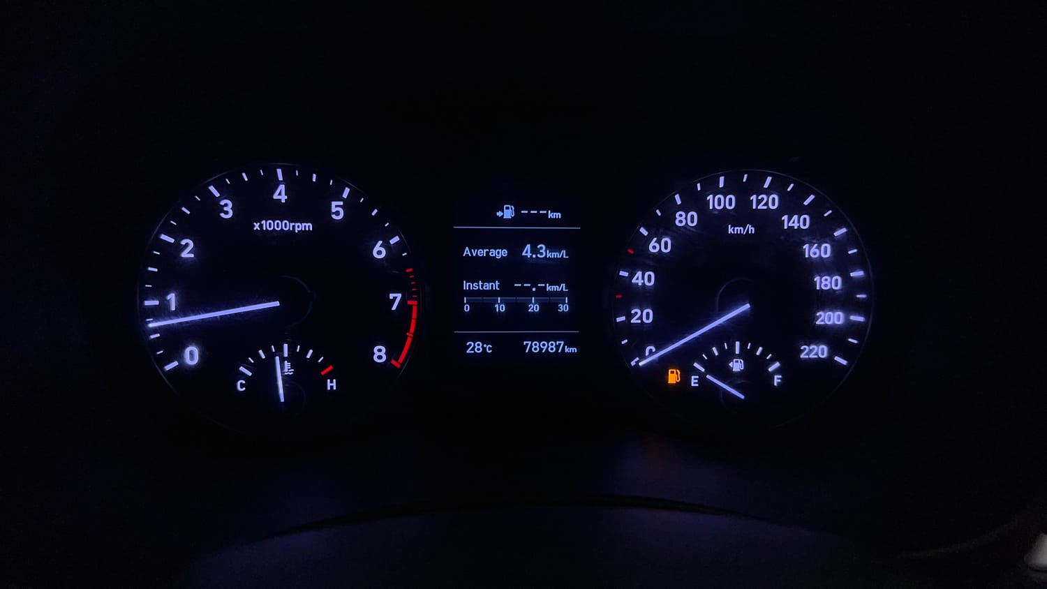 Used 2018 Hyundai Verna SX (O)1.6 VTVT Petrol Manual interior CLUSTERMETER VIEW