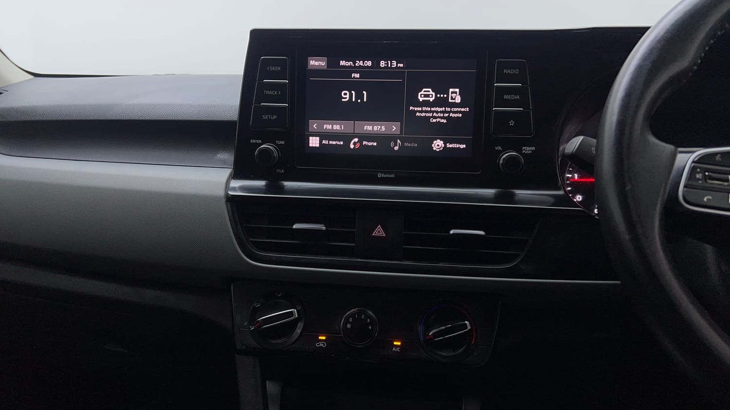 Used 2022 Kia Seltos HTK 1.5 Diesel Diesel Manual interior MUSIC SYSTEM & AC CONTROL VIEW