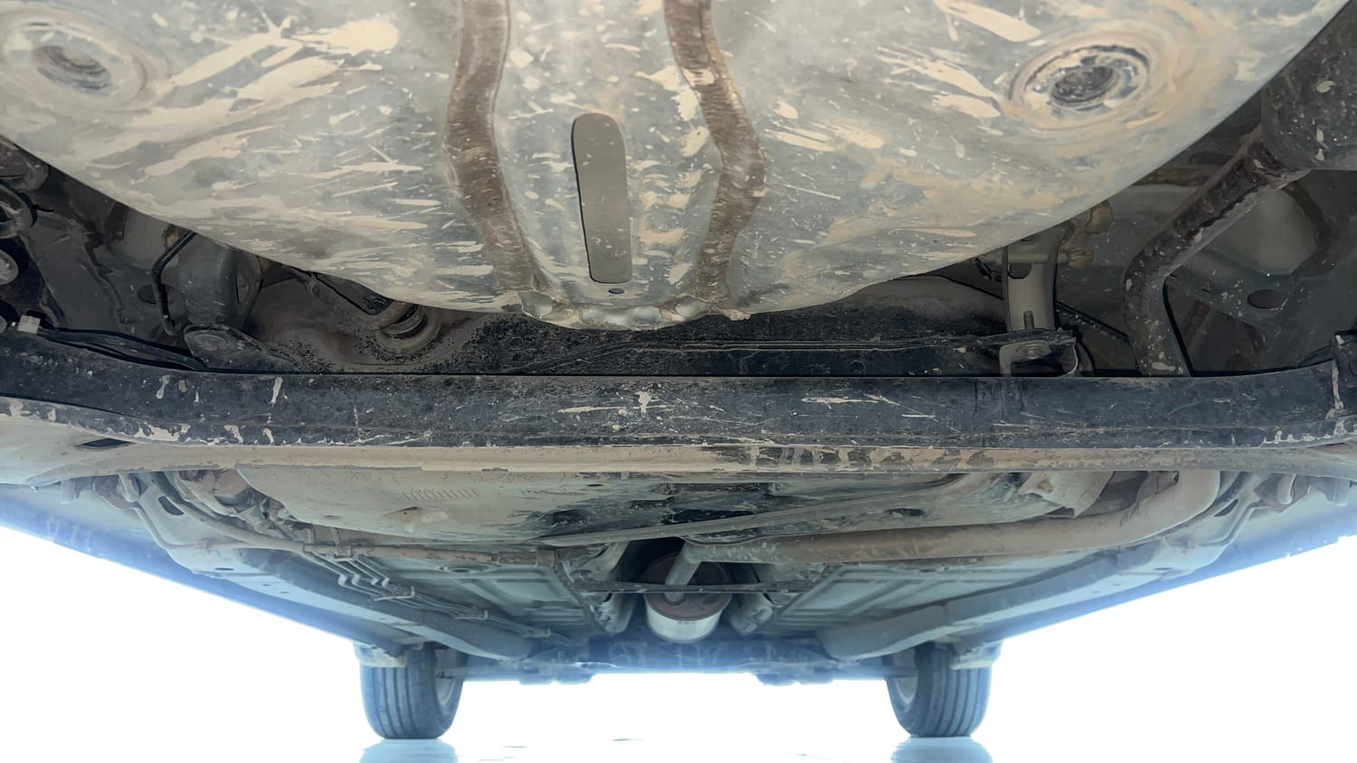 Used 2019 Toyota Glanza V CVT Petrol Automatic extra REAR UNDERBODY VIEW (TAKEN FROM REAR)