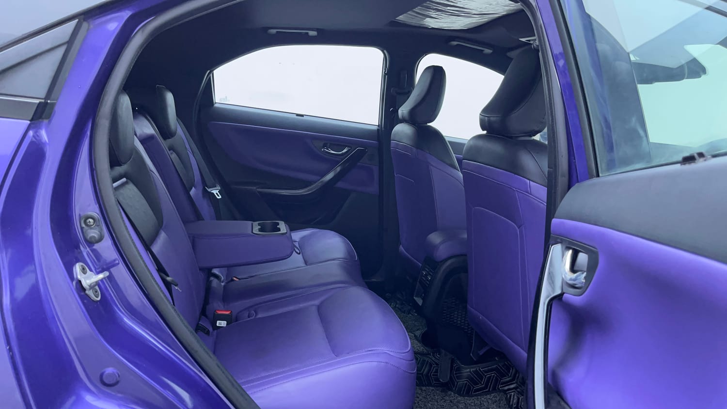 Used 2024 Tata Nexon Fearless Plus S Purple 1.2 Revotron Petrol 7DCA Dual Tone Petrol Automatic interior RIGHT SIDE REAR DOOR CABIN VIEW
