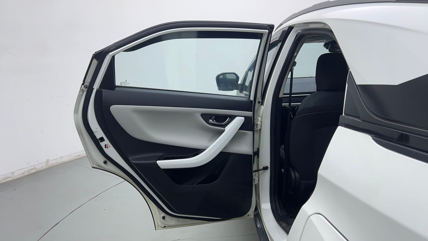 Used 2023 Tata Nexon Creative Plus 1.2 Revotron Petrol 6MT Petrol Manual interior LEFT REAR DOOR OPEN VIEW