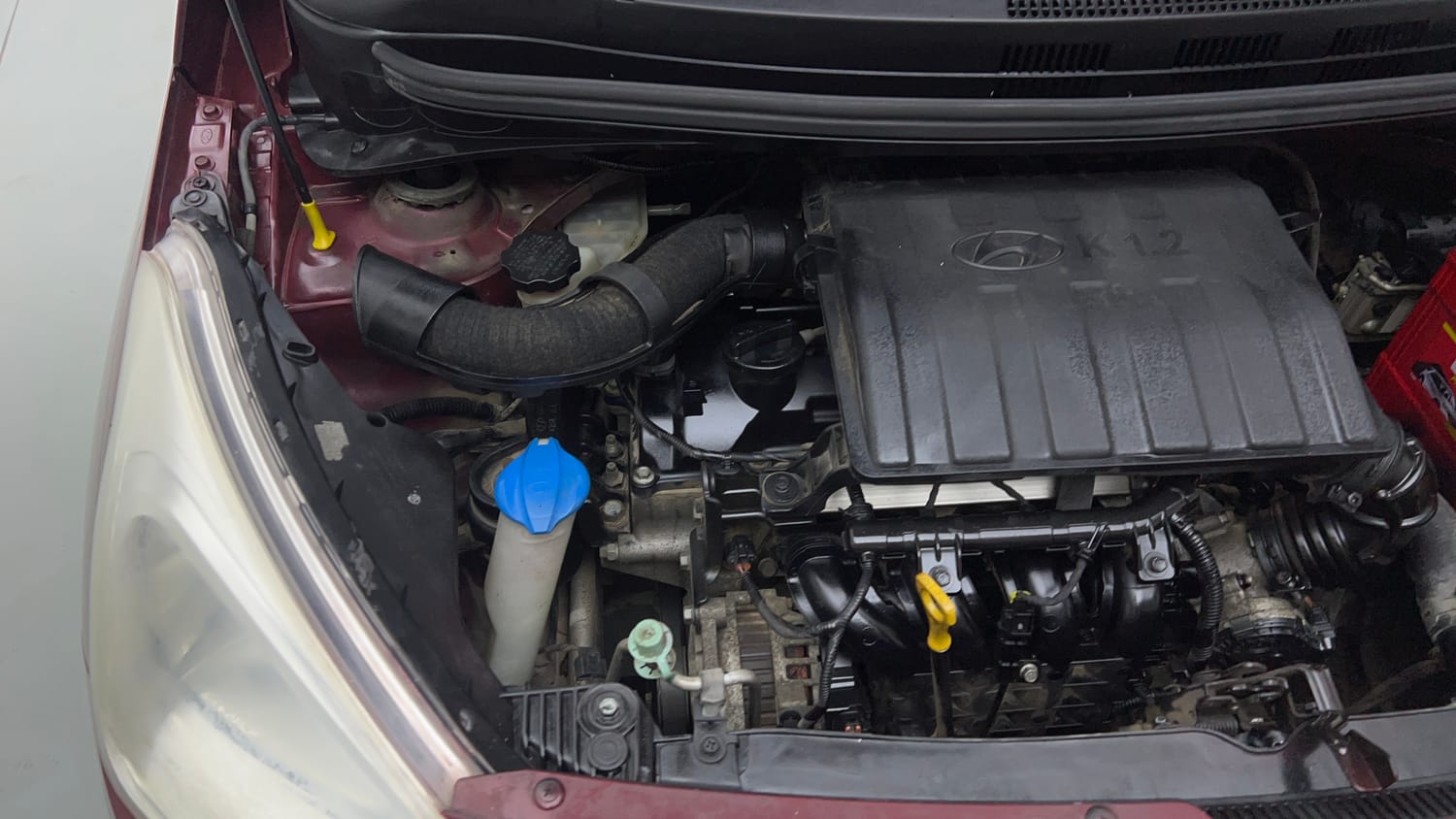 Used 2015 Hyundai Grand i10 Sportz 1.2 Kappa VTVT Petrol Manual engine ENGINE RIGHT SIDE VIEW