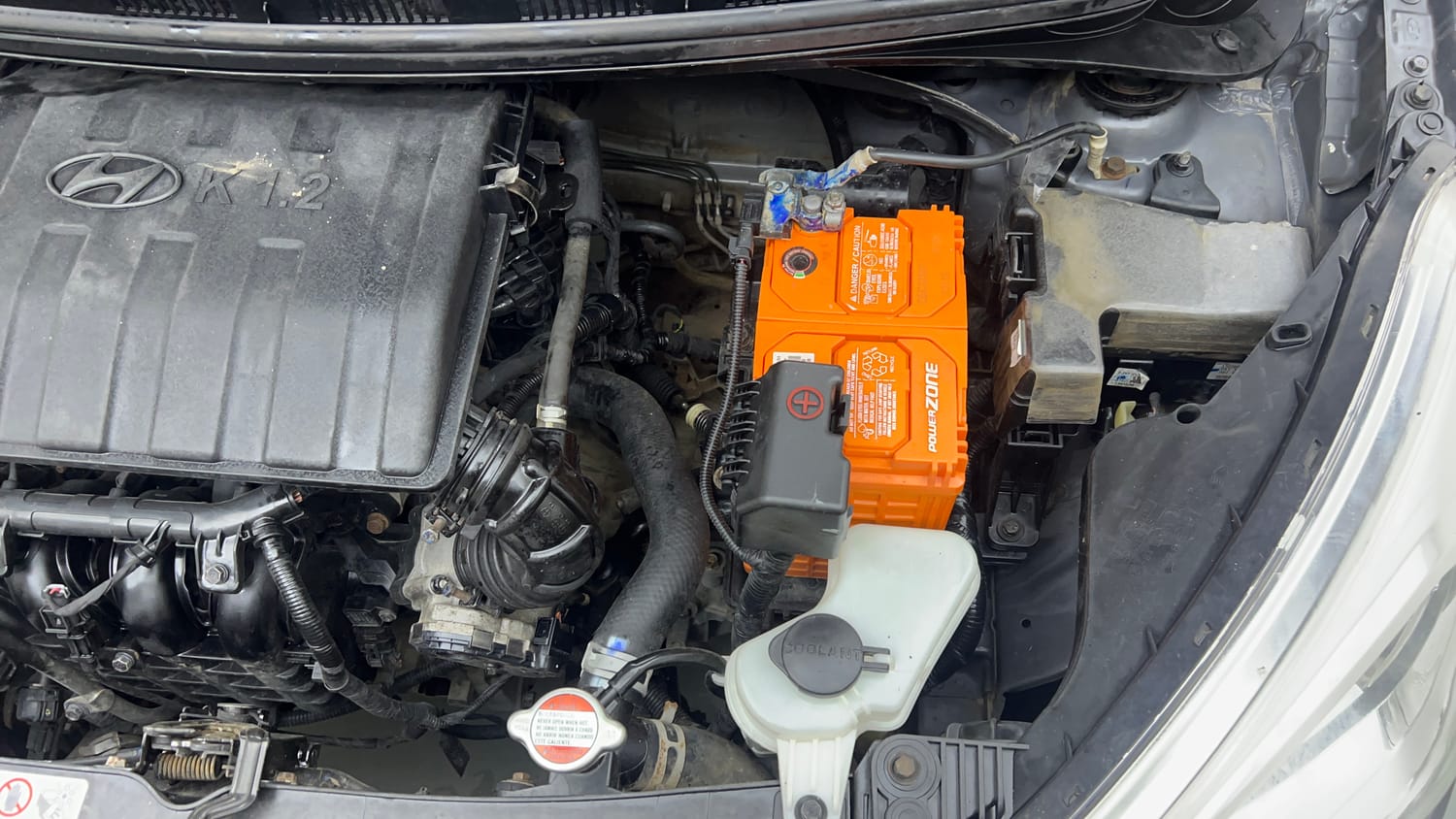 Used 2018 Hyundai Grand i10 Sportz (O) 1.2 Kappa VTVT Petrol Manual engine ENGINE LEFT SIDE VIEW