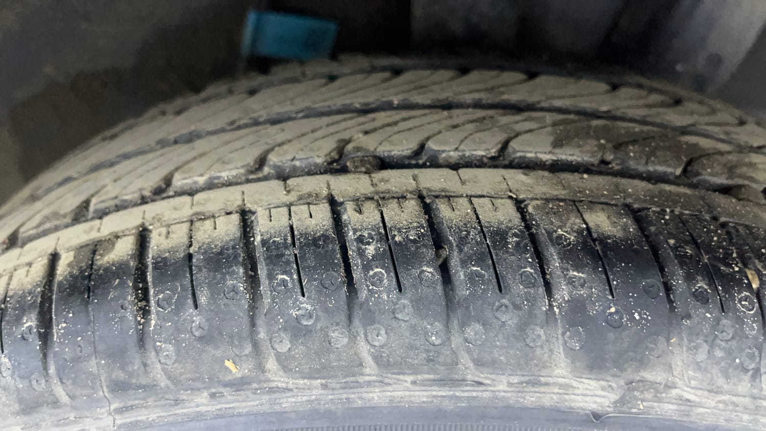 Used 2026 Hyundai Aura SX Plus 1.2 AMT Petrol Petrol Automatic tyres LEFT REAR TYRE TREAD VIEW
