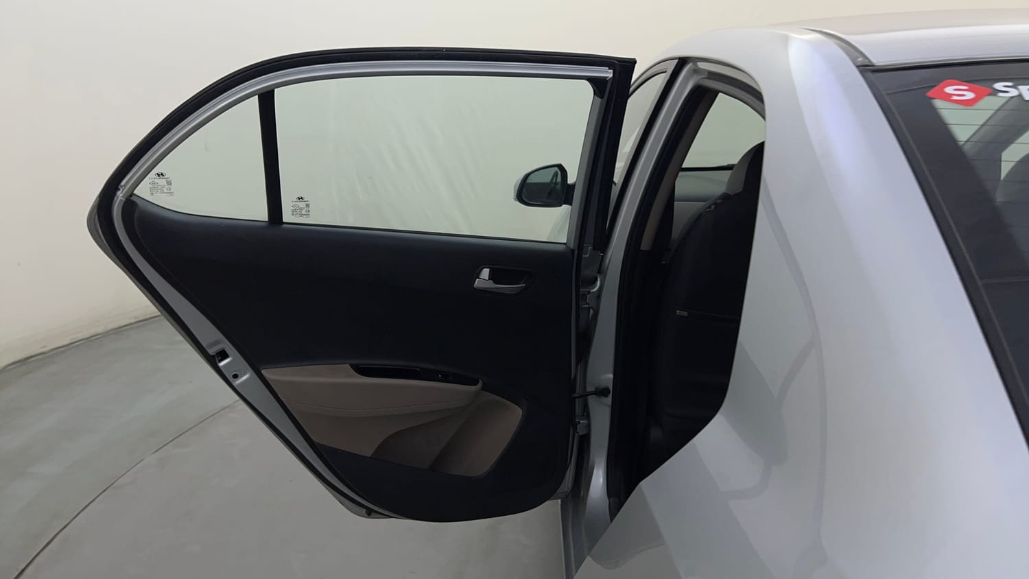 Used 2014 Hyundai Xcent SX AT 1.2 (O) Petrol Automatic interior LEFT REAR DOOR OPEN VIEW