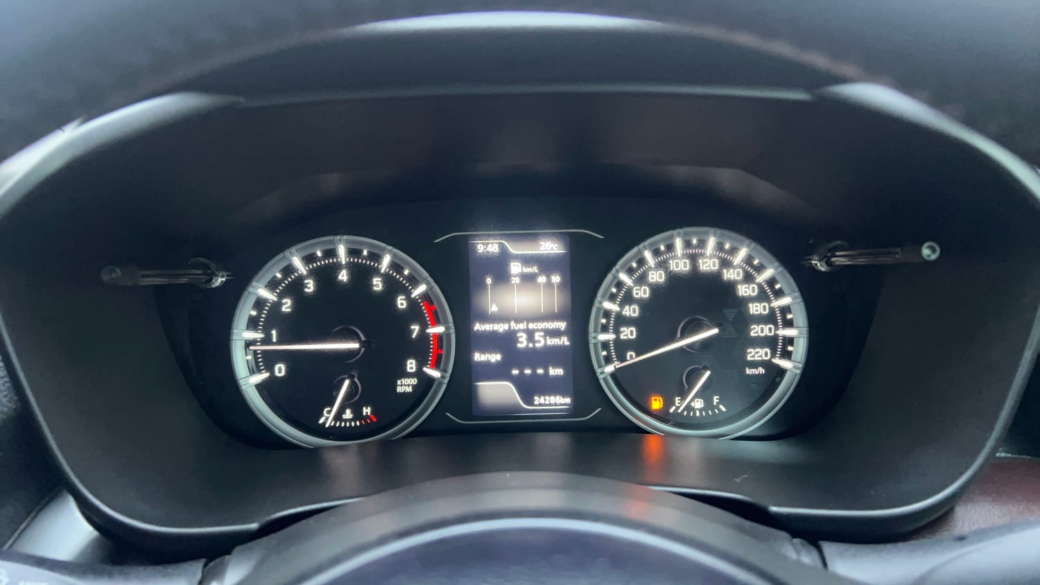 Used 2023 Maruti Suzuki Grand Vitara Alpha Smart Hybrid Petrol Manual interior CLUSTERMETER VIEW