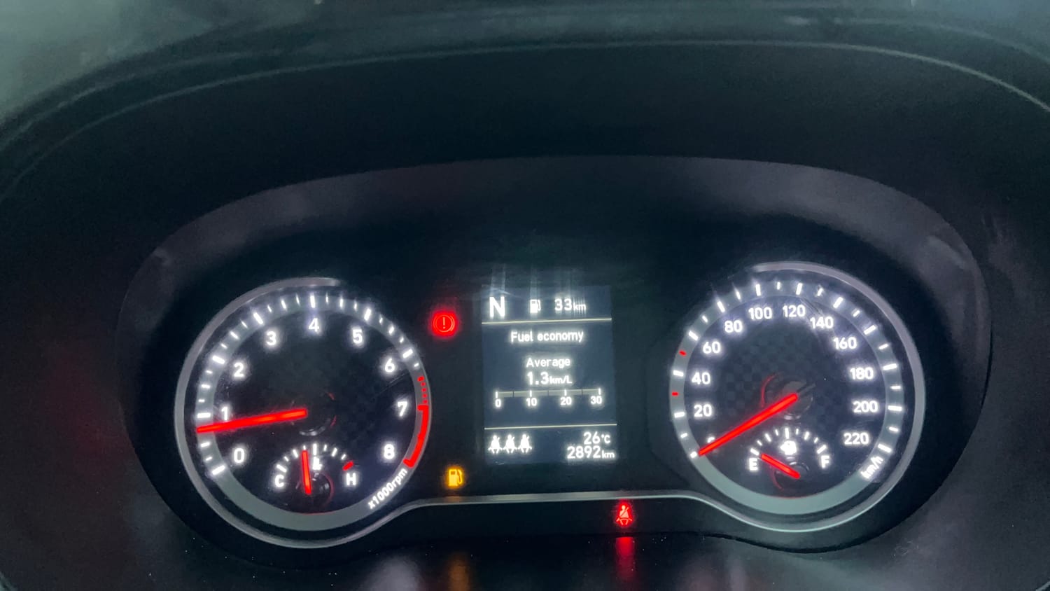 Used 2026 Hyundai Aura SX Plus 1.2 AMT Petrol Petrol Automatic interior CLUSTERMETER VIEW
