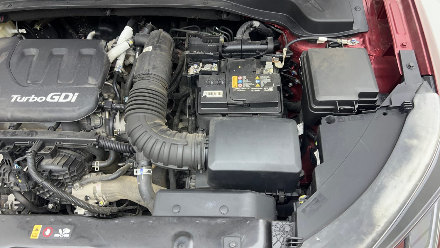 Used 2024 Kia Sonet GTX Plus 1.0 Turbo Petrol DCT Dual Tone Petrol Automatic engine ENGINE LEFT SIDE VIEW