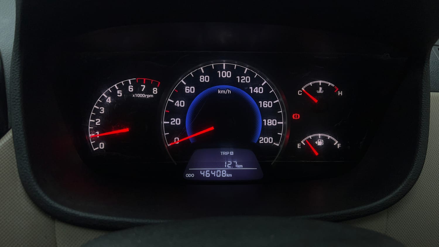 Used 2015 Hyundai Grand i10 Sportz 1.2 Kappa VTVT Petrol Manual interior CLUSTERMETER VIEW