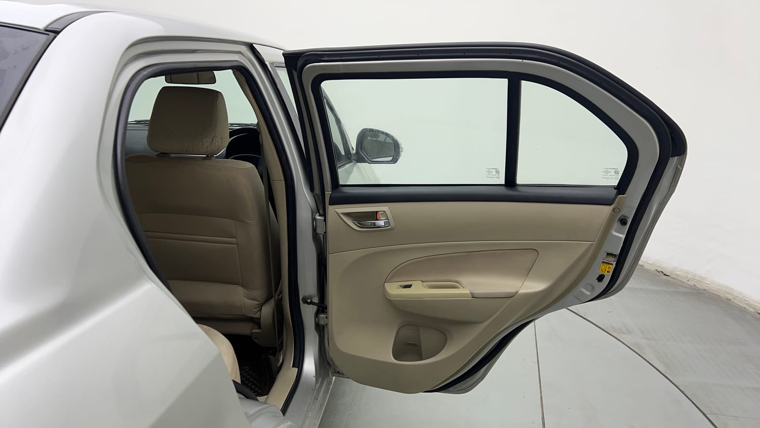 Used 2013 Maruti Suzuki Swift Dzire VXI Petrol Manual interior RIGHT REAR DOOR OPEN VIEW