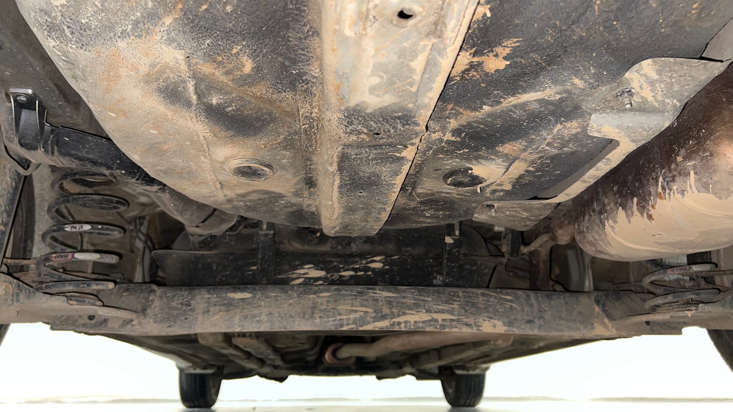Used 2014 Hyundai Xcent SX AT 1.2 (O) Petrol Automatic extra REAR UNDERBODY VIEW (TAKEN FROM REAR)