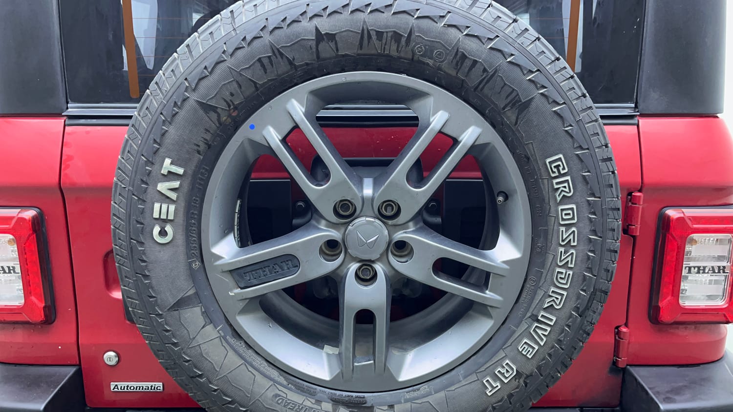 Used 2024 Mahindra Thar LX Hard Top Diesel AT 4WD Diesel Automatic tyres SPARE TYRE VIEW