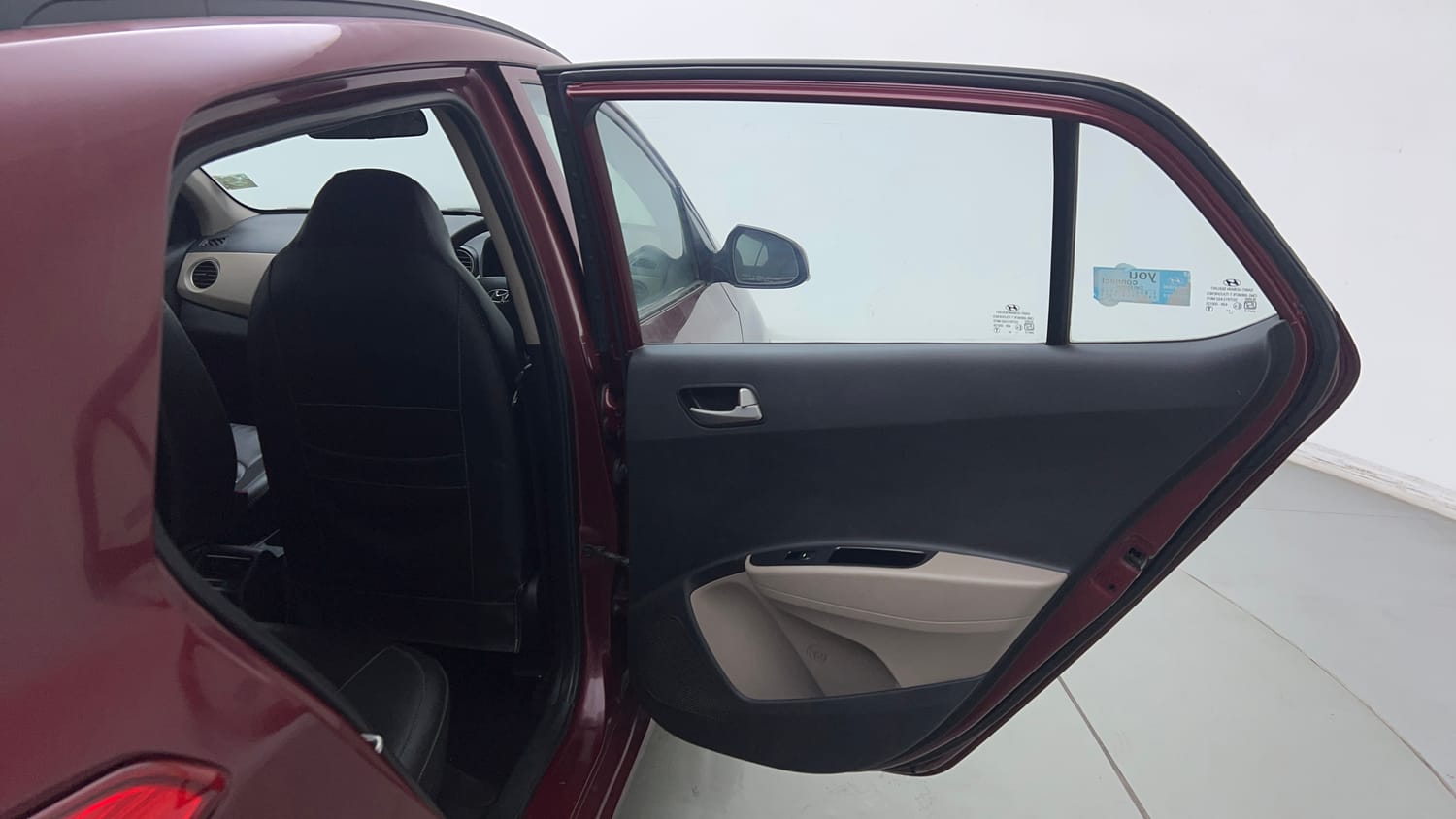 Used 2015 Hyundai Grand i10 Sportz 1.2 Kappa VTVT Petrol Manual interior RIGHT REAR DOOR OPEN VIEW