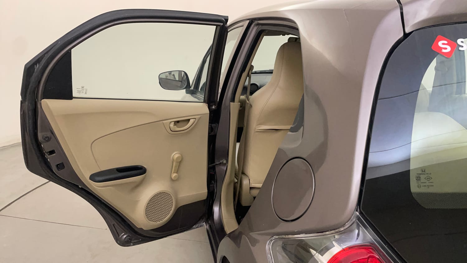 Used 2015 Honda Brio E MT Petrol Manual interior LEFT REAR DOOR OPEN VIEW