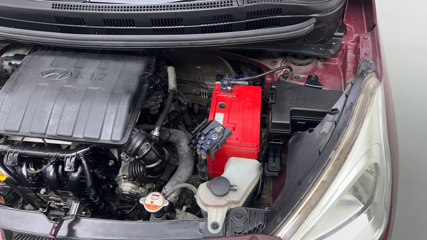 Used 2015 Hyundai Grand i10 Sportz 1.2 Kappa VTVT Petrol Manual engine ENGINE LEFT SIDE VIEW
