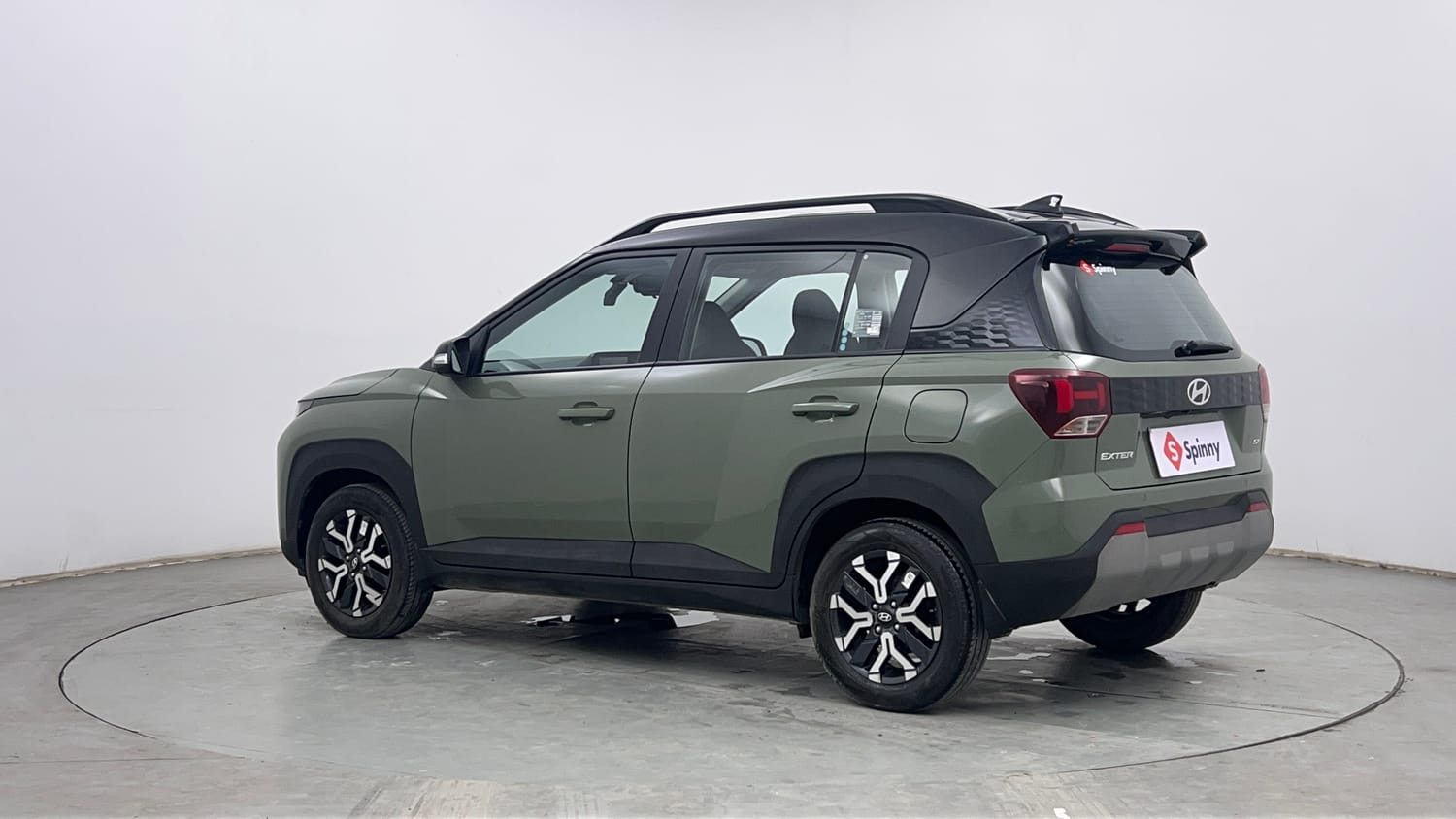 Used 2023 Hyundai Exter SX (O) Connect 1.2 AMT Petrol Automatic exterior LEFT REAR CORNER VIEW