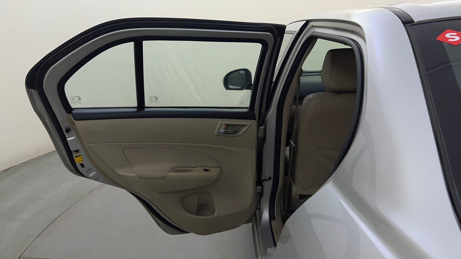 Used 2012 Maruti Suzuki Swift Dzire VXI Petrol Manual interior LEFT REAR DOOR OPEN VIEW