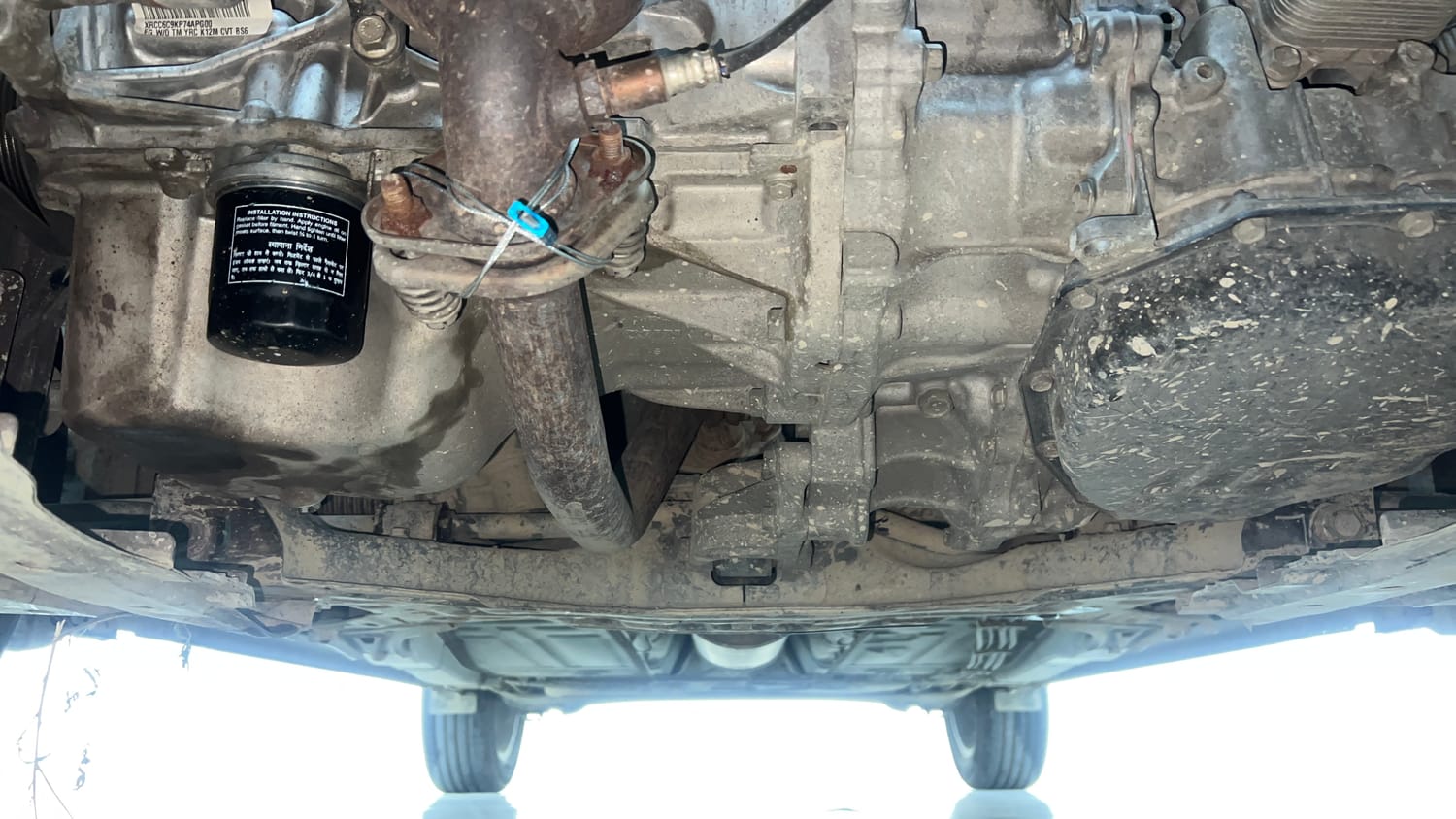 Used 2019 Toyota Glanza V CVT Petrol Automatic extra FRONT LEFT UNDERBODY VIEW