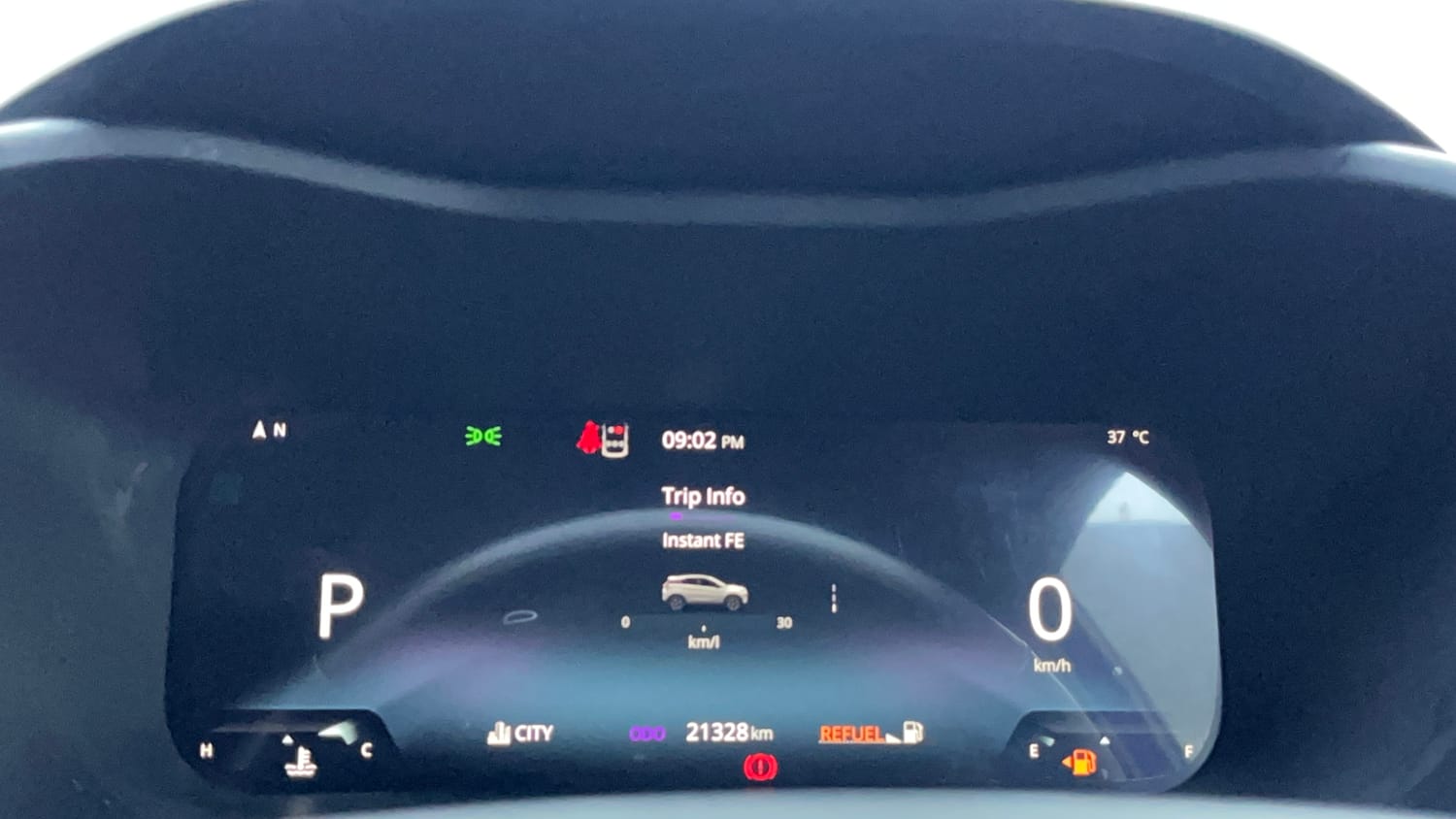 Used 2024 Tata Nexon Fearless Plus S Purple 1.2 Revotron Petrol 7DCA Dual Tone Petrol Automatic interior CLUSTERMETER VIEW