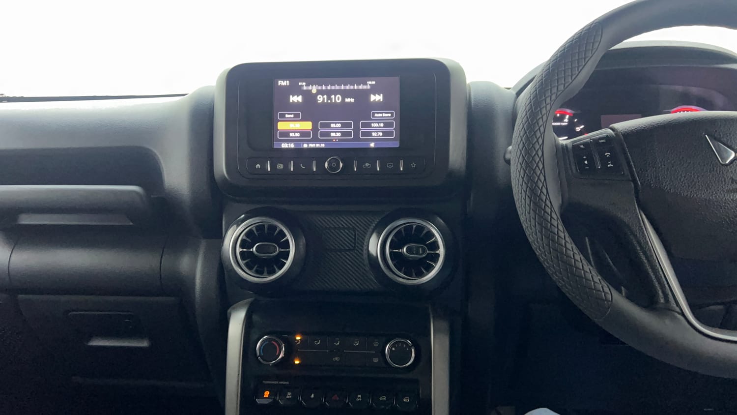 Used 2023 mahindra Thar LX Hard Top Petrol AT 4WD Petrol Automatic interior MUSIC SYSTEM & AC CONTROL VIEW