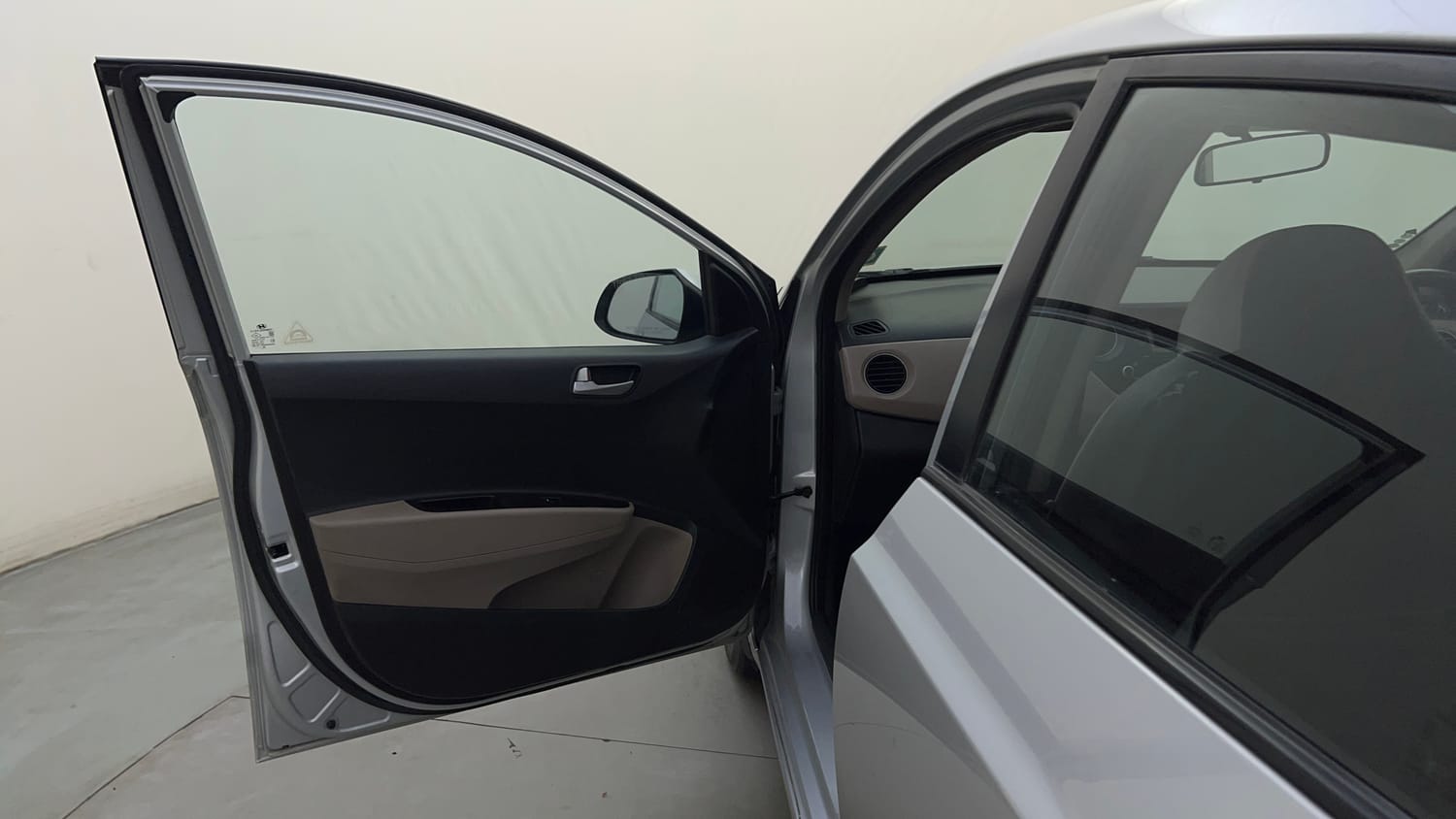 Used 2014 Hyundai Xcent SX AT 1.2 (O) Petrol Automatic interior LEFT FRONT DOOR OPEN VIEW