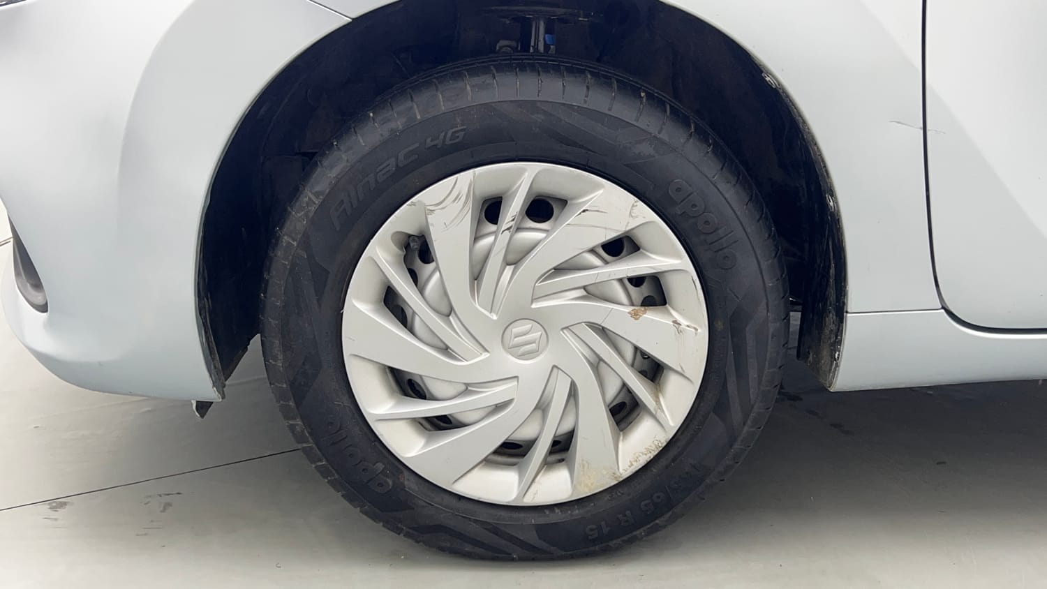 Used 2024 Maruti Suzuki Baleno Sigma MT Petrol Manual tyres LEFT FRONT TYRE RIM VIEW