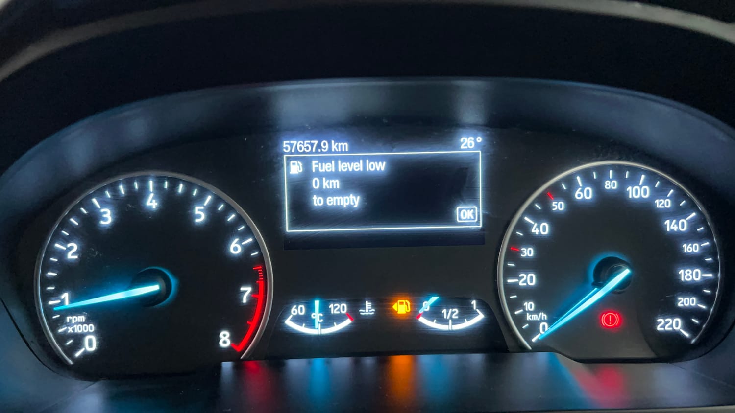 Used 2018 Ford EcoSport S Petrol Petrol Manual interior CLUSTERMETER VIEW