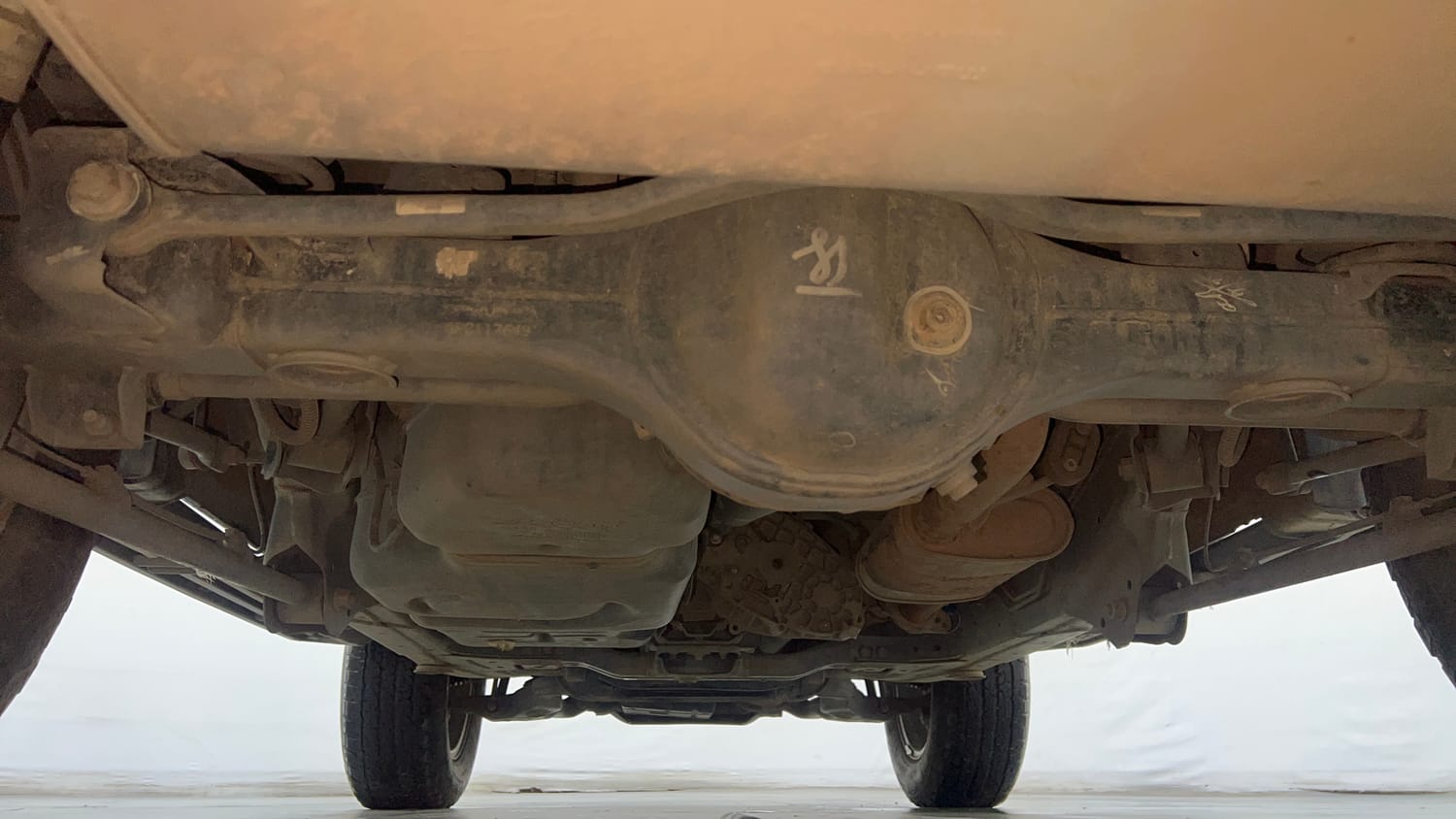 Used 2023 mahindra Thar LX Hard Top Petrol AT 4WD Petrol Automatic extra REAR UNDERBODY VIEW (TAKEN FROM REAR)