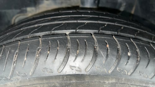 Used 2020 Tata Nexon XM (S) Petrol Manual tyres LEFT FRONT TYRE TREAD VIEW