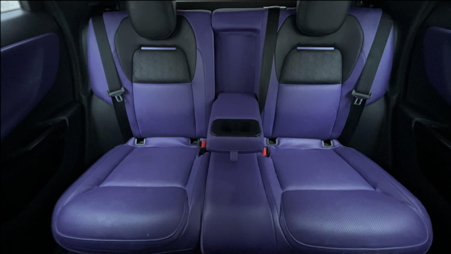Used 2024 Tata Nexon Fearless Plus S Purple 1.2 Revotron Petrol 7DCA Dual Tone Petrol Automatic interior REAR SEAT CONDITION VIEW